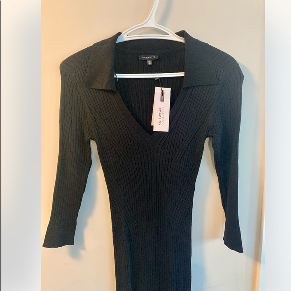 Dynamite Long Sleep Polo Dress - Picture 4 of 4